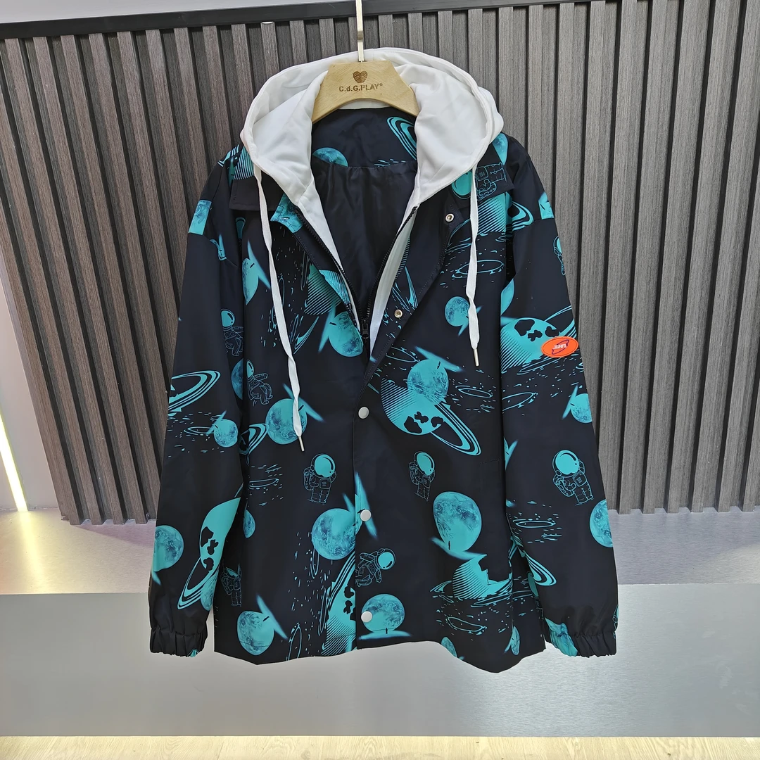 情侣款男生女生时尚个性梭织外套7201