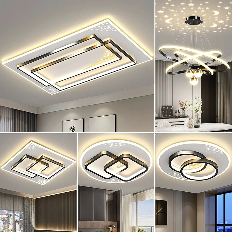 新款客厅灯卧室现代简约中山大气LED吸顶灯全屋灯具套餐组合大灯