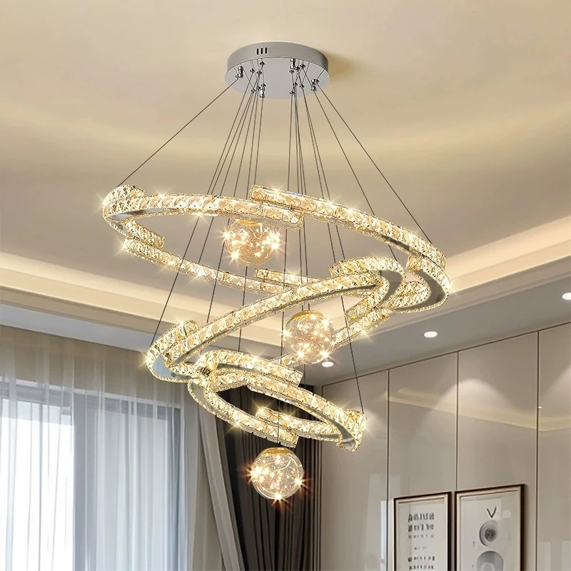 客厅主灯水晶吊灯法式轻奢餐厅卧室现代简约高端灯具全屋三室两厅