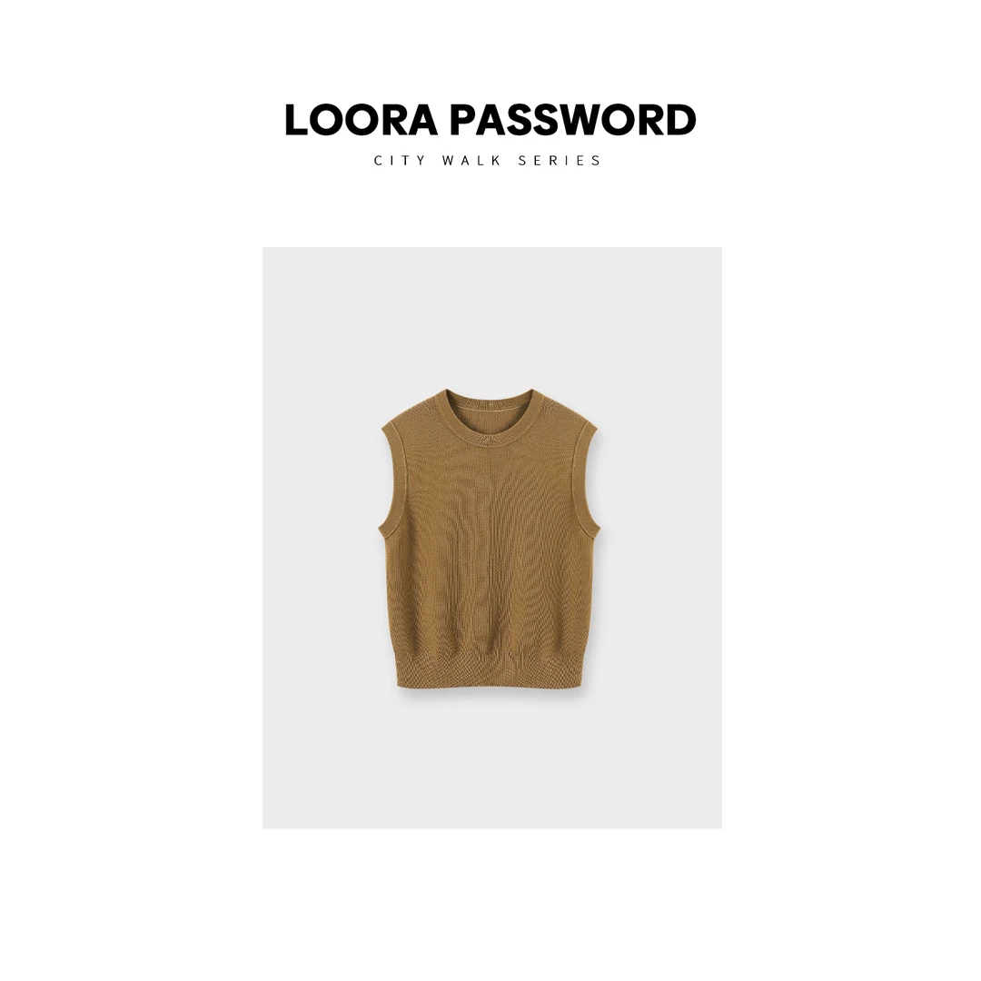 LOORAPWD/罗拉密码秋季新款100%超细美利诺羊毛背心23CVCI0112N