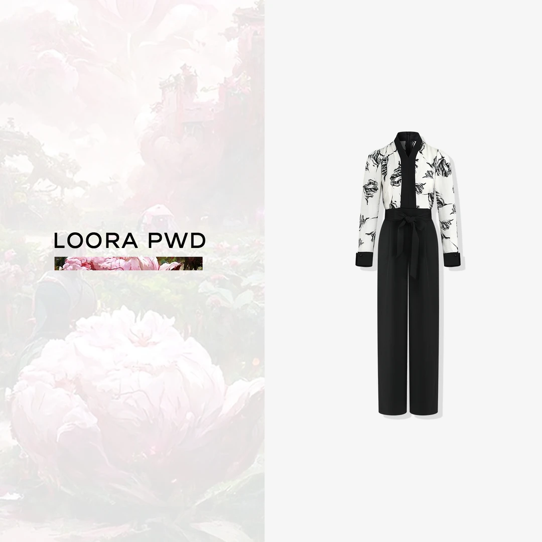 LOORAPWD/罗拉密码设计师款时尚休闲气质轻奢连体裤23WLAE0006Y
