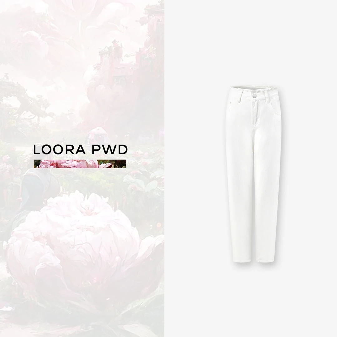 LOORAPWD/罗拉密码时尚毛边设计 新西兰1oo棉 休闲裤23WKAG0167N