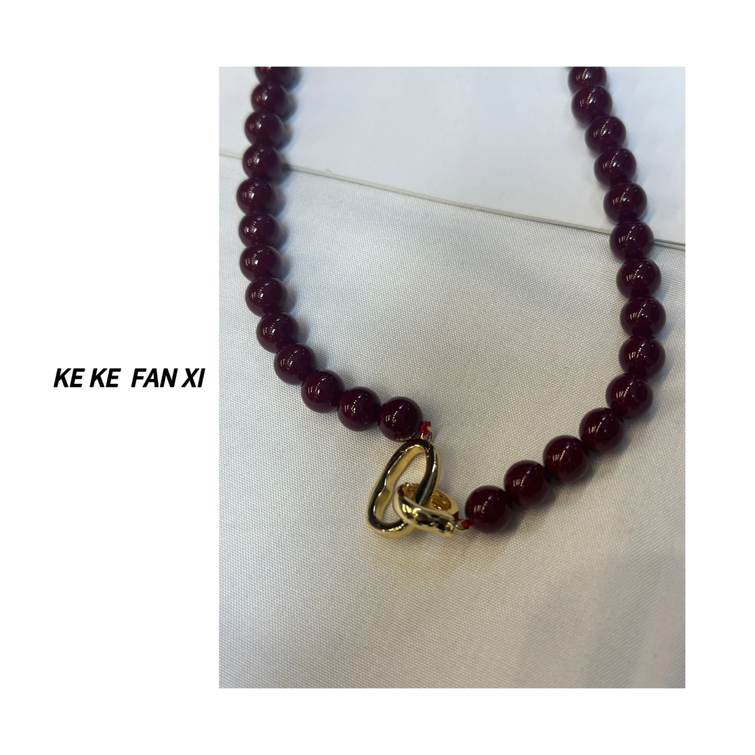 钛钢仿珍珠项链 0028项链串珠气质轻奢时尚百搭女士素款简约优雅