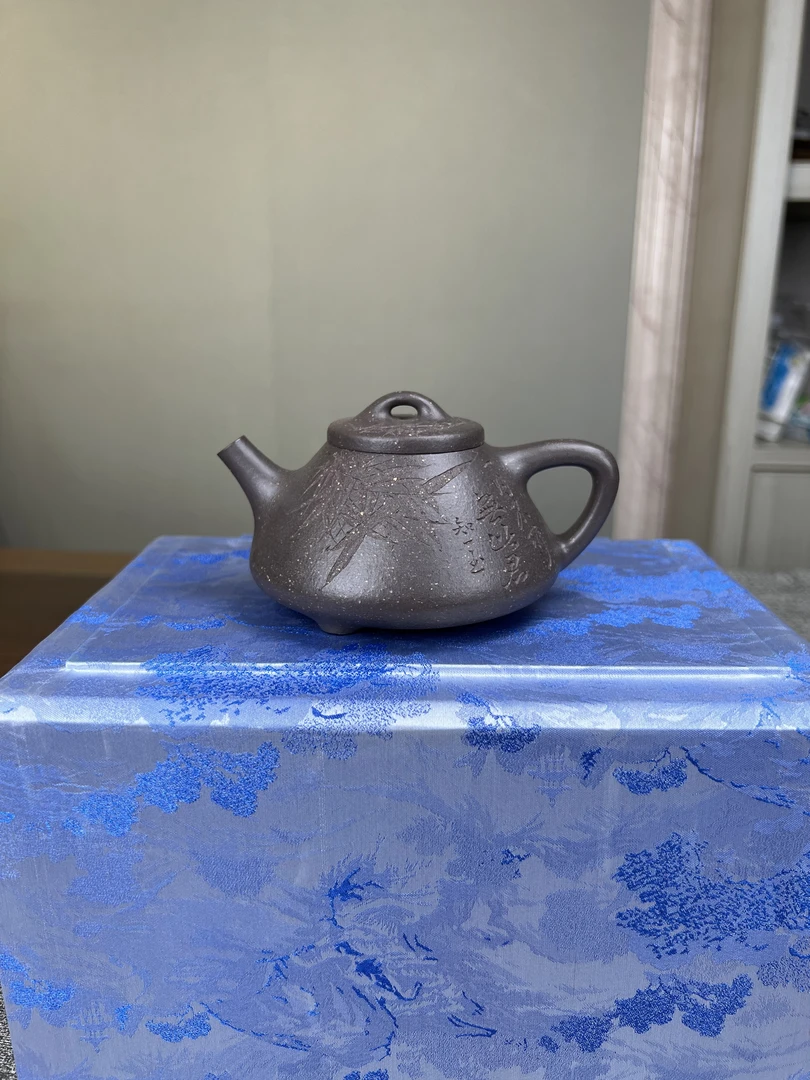 宜兴紫砂壶子冶石瓢壶全手工制作原矿无添加大水潭天青泥