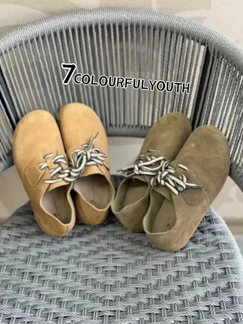 真皮勃肯鞋女2024秋季新款软木鞋单鞋80-8007