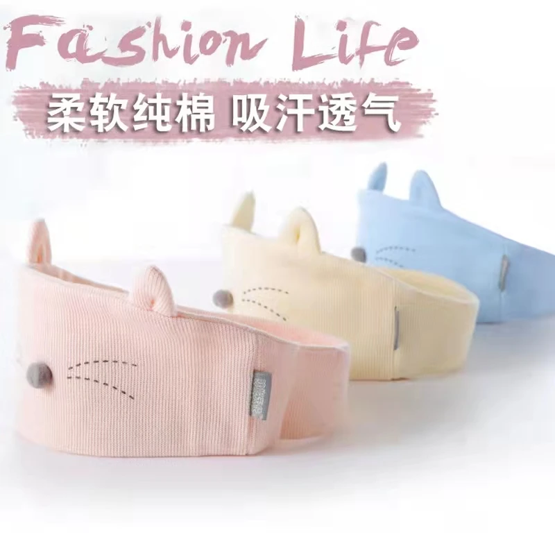 春秋薄款月子头巾孕妇护额保暖发带防风透气纯棉月子帽待产用品