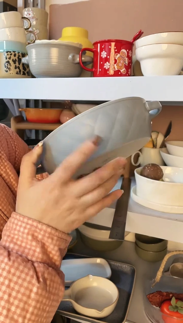 【闪购商品】瓷盘蓝色面包双耳深盘1个