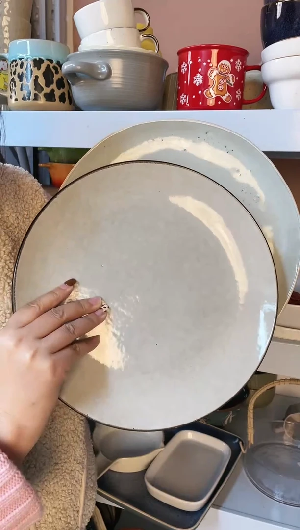 【闪购商品】瓷盘复古麻点大盘2个微瑕