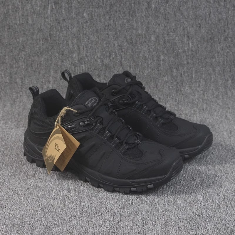 男士低帮皮面防泼水户外休闲鞋防滑耐磨登山徒步鞋特大码46474849