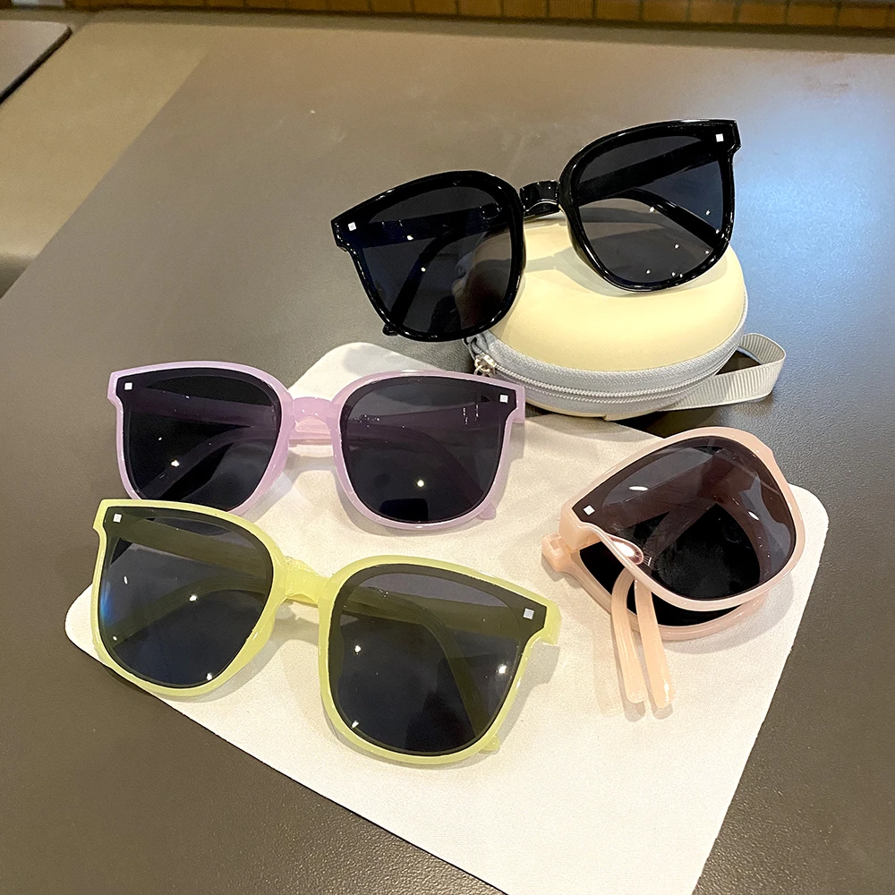 儿童折叠墨镜时尚偏光太阳镜男童防紫外线宝宝眼镜女童韩版太阳镜