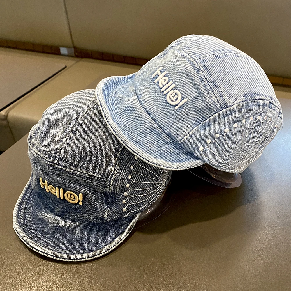儿童帽子时尚水洗软檐牛仔鸭舌帽棒球帽男女童宝宝百搭个性遮阳帽