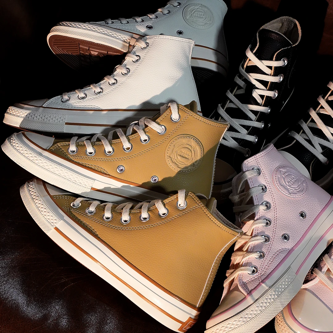 MARS*GEOME/火星几何高低帮帆布鞋情侣百搭韩版白色休闲复古皮面