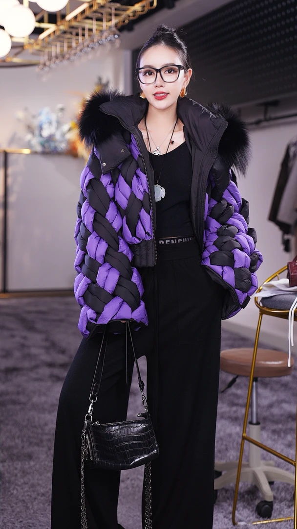 【Yongjia 】 设计师新款鹅绒服配狐狸毛领外套6897-THJ