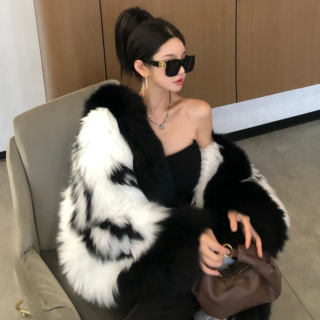 【设计师高定】新款彩色狐狸毛编织皮草外套 CP-23005