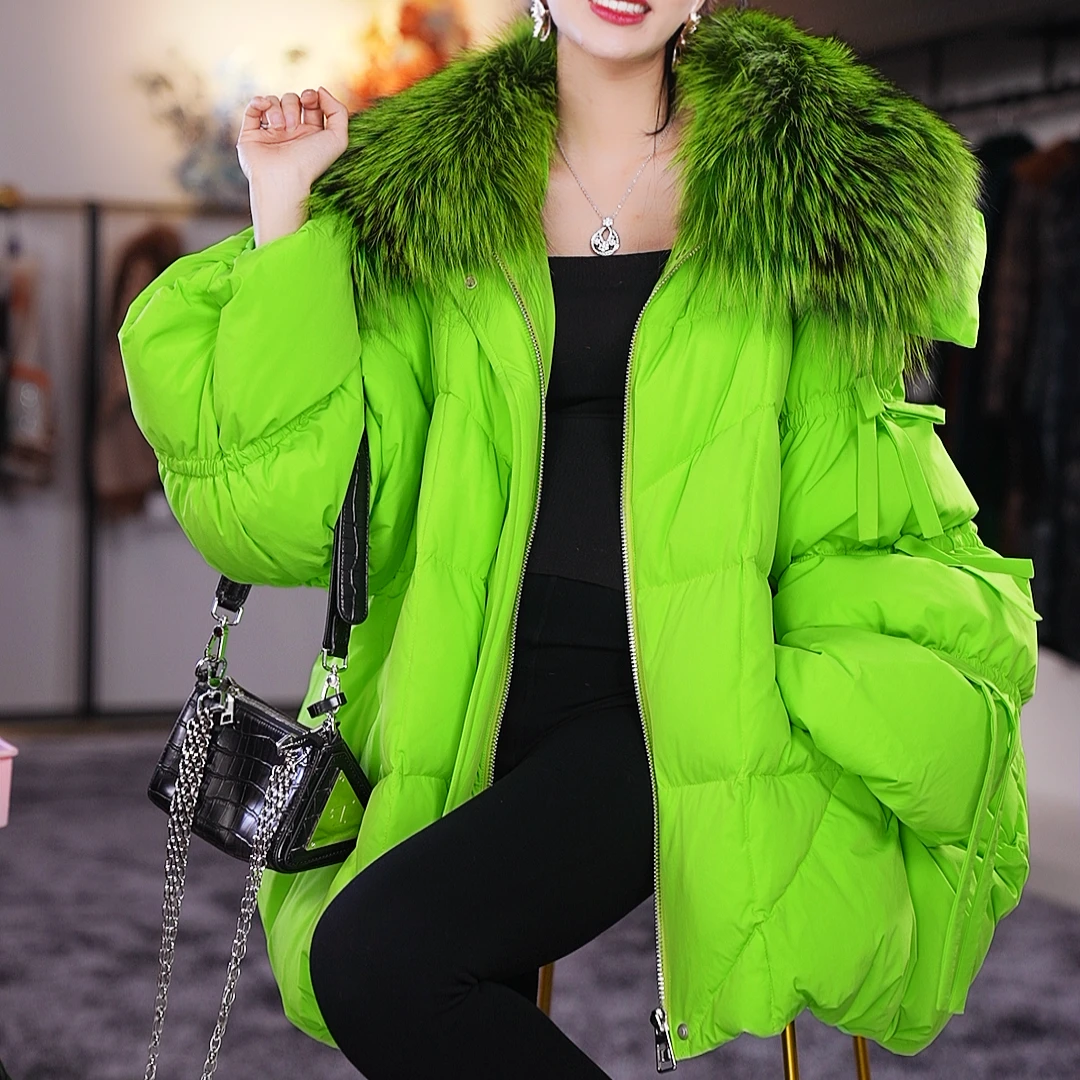 YJ【邢邢推荐】设计师高定鹅绒服女宽松外套22-A-345-THJ【防寒】