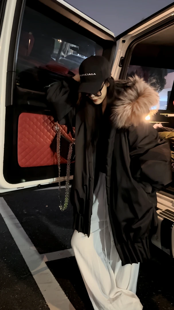 【Yongjia 】鹅绒女外套55077加厚冬季连帽秋冬大毛领百搭中长款