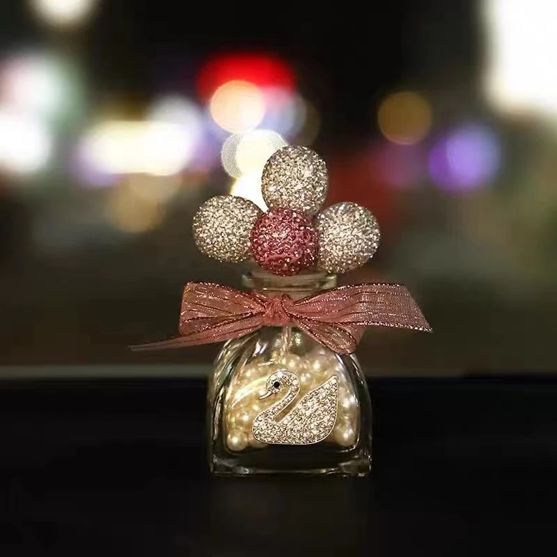 【天鹅瓶】镶钻气球天鹅瓶车载饰品告白气球创意高档车内装饰品