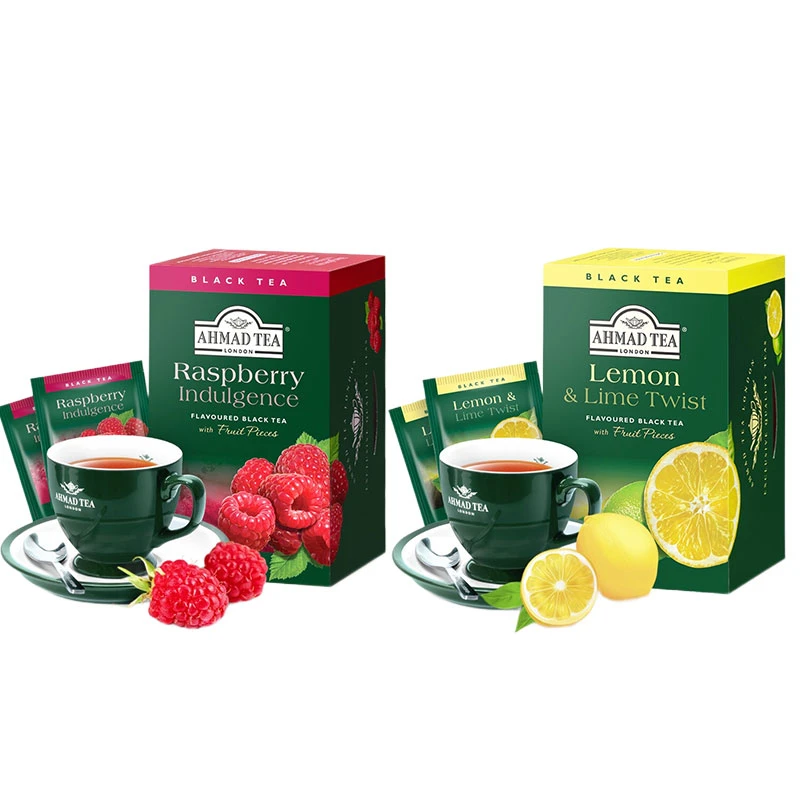 亚曼AHMAD英国原装进口柠檬香柠覆盆子味红茶20茶包/盒装学生宿舍