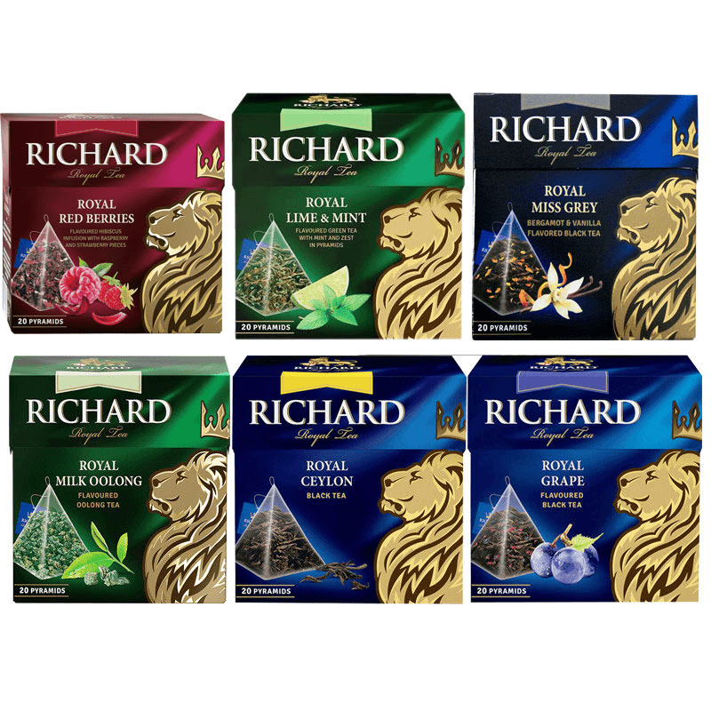 瑞查得Richard 俄罗斯进口袋泡茶叶三角茶包红茶绿茶花茶中秋送礼