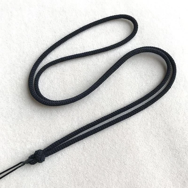 手工编织纯色挂绳吊坠挂绳玉佩挂绳男女简约项链绳挂脖吊坠绳黑色