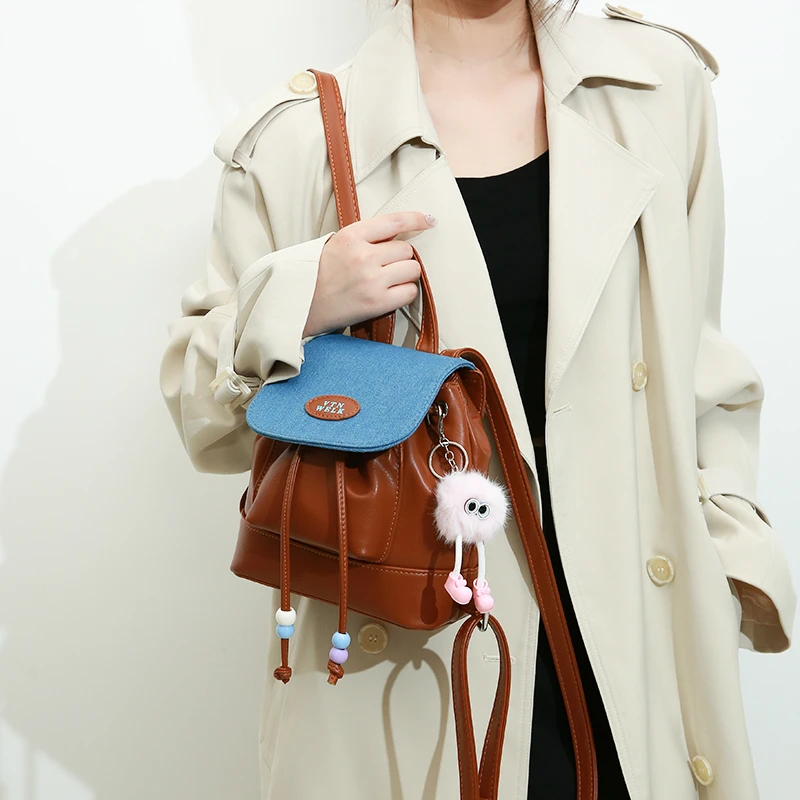 复古可爱少女迷你双肩包ins洋气学生小背包时尚潮流百搭小众书包