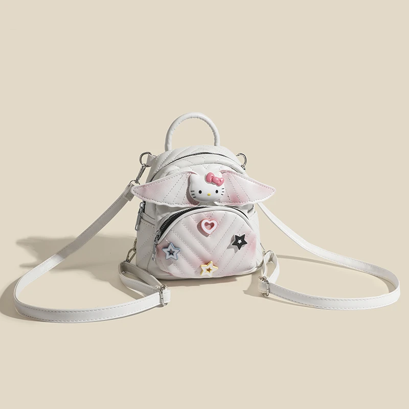 迷你可爱KT猫扎染翅膀双肩包女生礼物韩版新款休闲单肩斜挎小背包