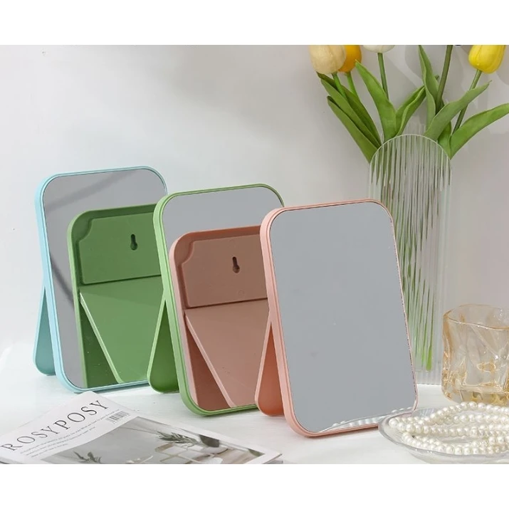 化妆镜子折叠便携大号台式梳妆镜子公主镜网红简约随身宿舍桌面女