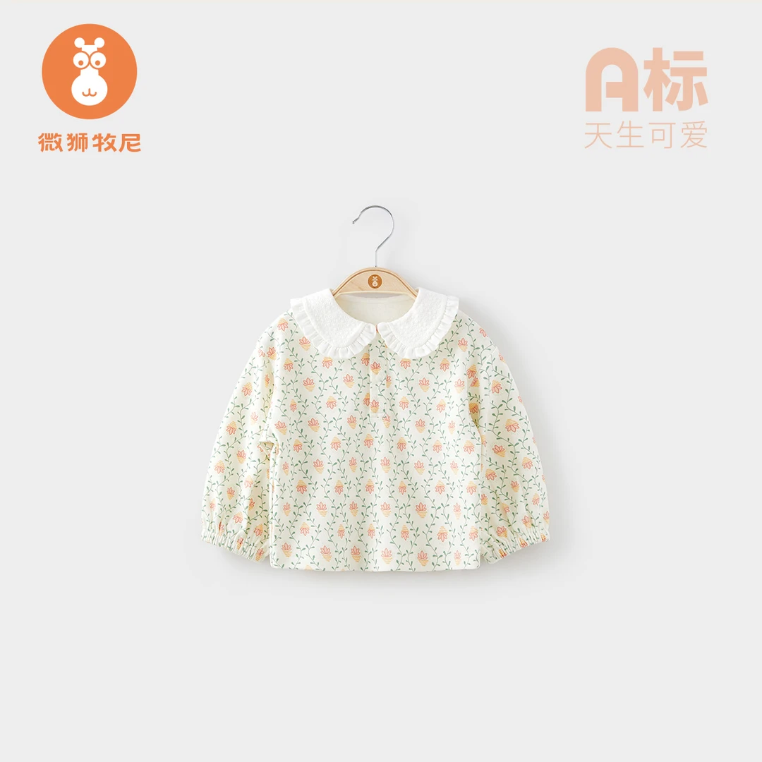 【暖暖秋意】女宝宝长袖t恤秋装女童洋气上衣百搭春秋季婴儿衣服