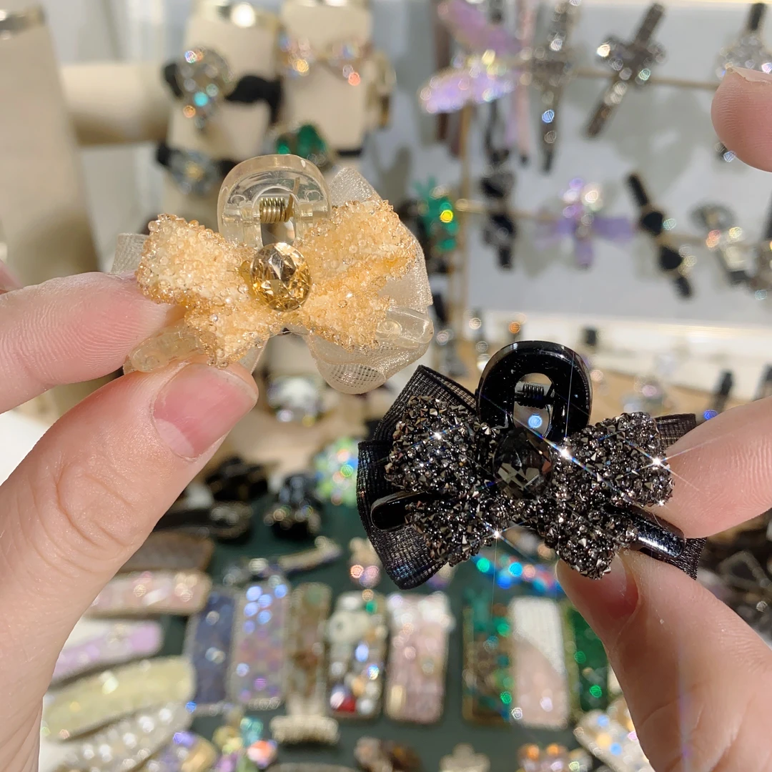 Z0236-2024-新款-韩版-蕾丝-蝴蝶结-烫钻-小抓夹-