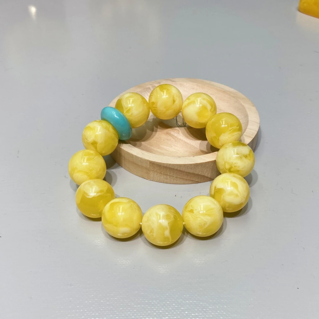 20mm鸡油色原创手串手链男女款时尚百搭国风A19