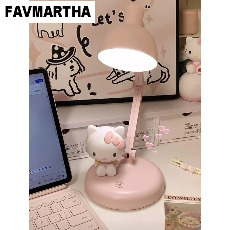 FAVMARTHA.kt猫桌面台灯学习护眼灯落地USB充电夜灯可扭转360度卧