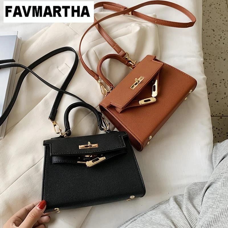 FAVMARTHA.高级感小包包女士2025新款时尚单肩斜挎包洋气手提黑色
