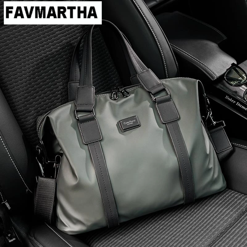 FAVMARTHA.2025新款防水耐磨手提包公文包 韩版男士出差商务包