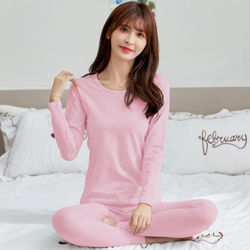 秋衣秋裤男女纯棉套装保暖衣裤棉毛衫修身线衣线裤学生少男女内衣