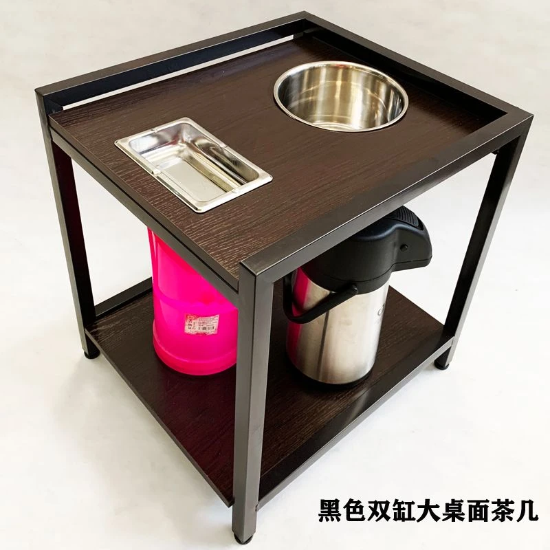 棋牌室茶楼双层加厚大桌面麻将桌边几麻将室麻将机水壶茶几茶水架