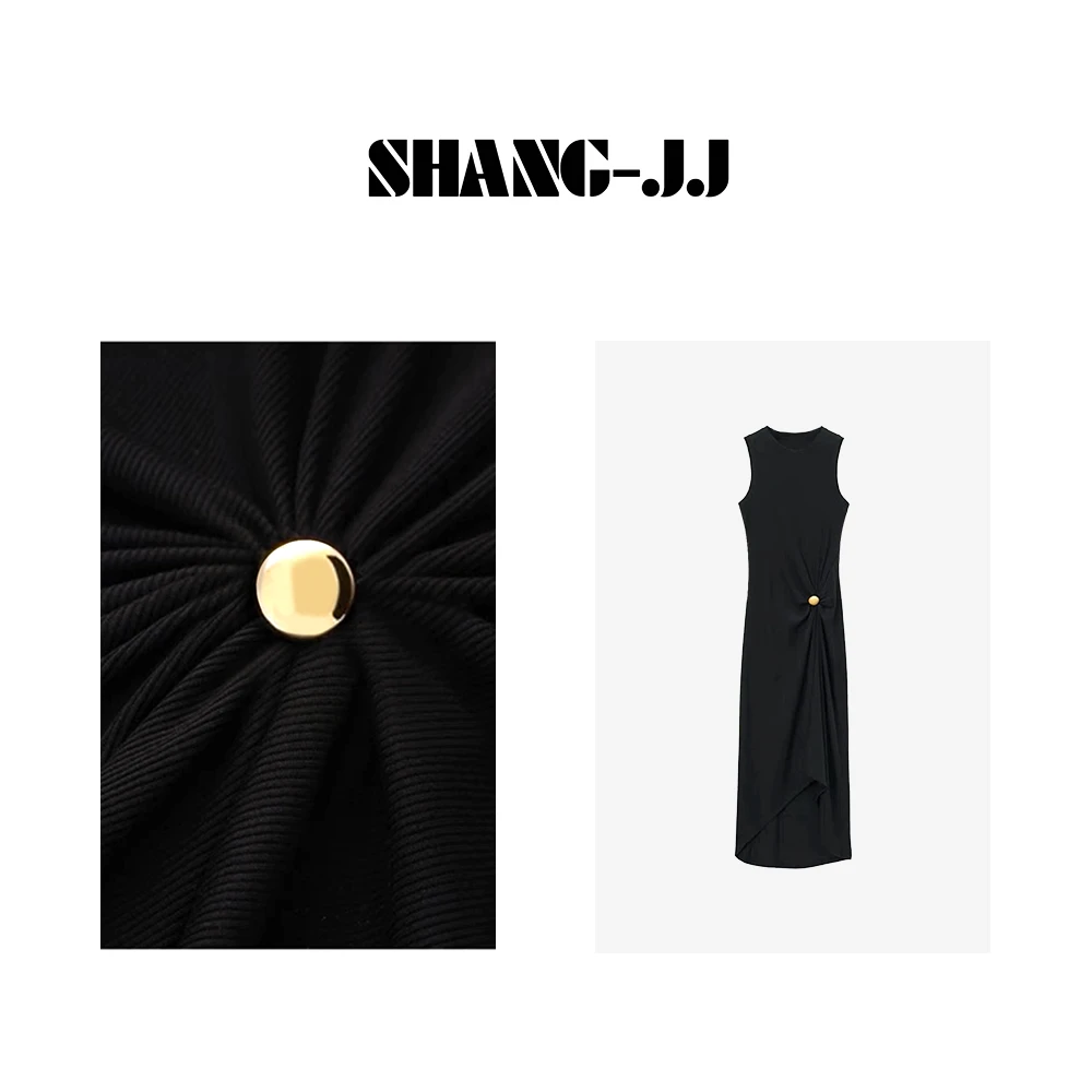 SHANG-JJ【幂幂连衣裙】兰精天丝法兰棉进口氨纶蚂蚁腰连衣裙131628