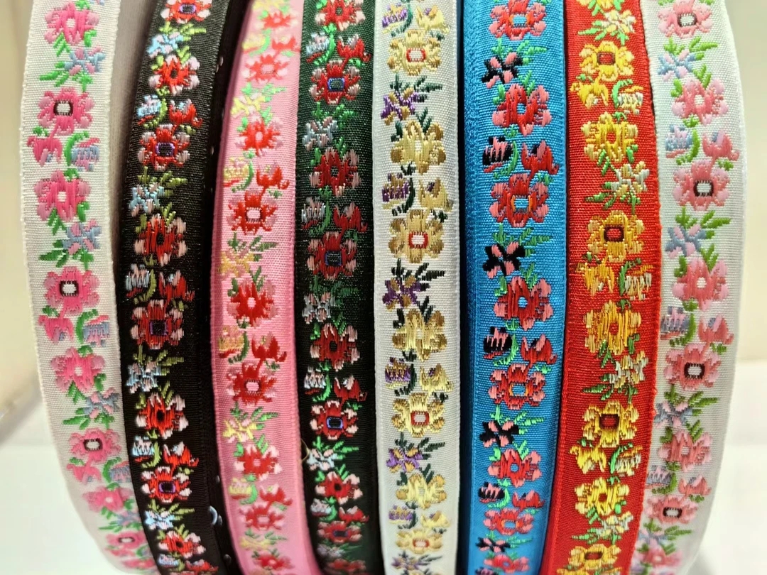 少数民族  2厘米宽提花带服饰辅料金丝线材料 DIY 手工花边织带