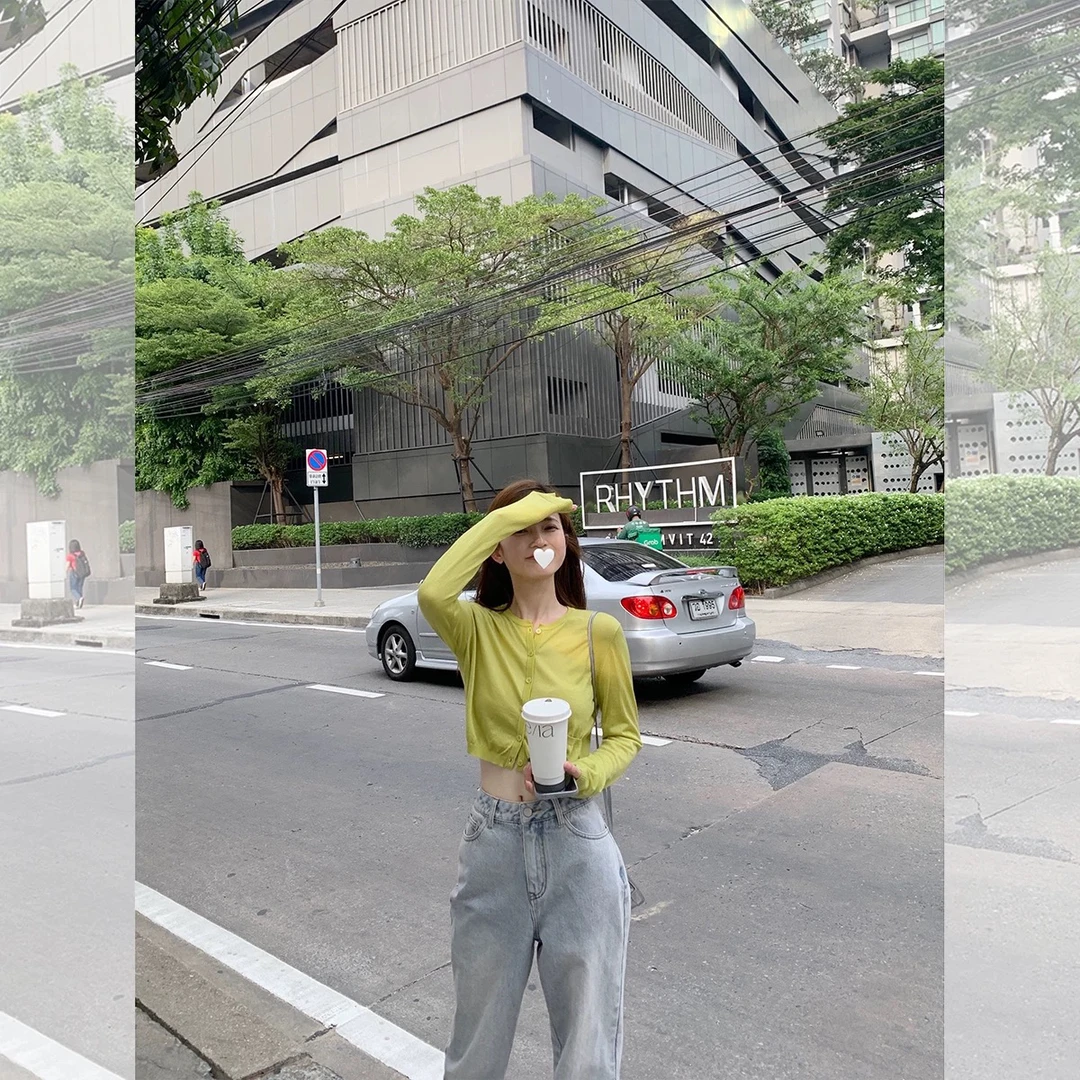 Madofit麻豆/1055纽约春日 绵绵天丝氧气感防晒小短款开衫