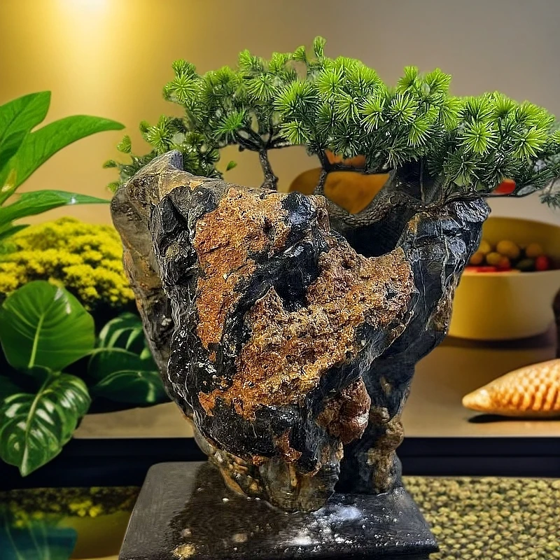 灵璧石花盆鱼缸烟灰缸