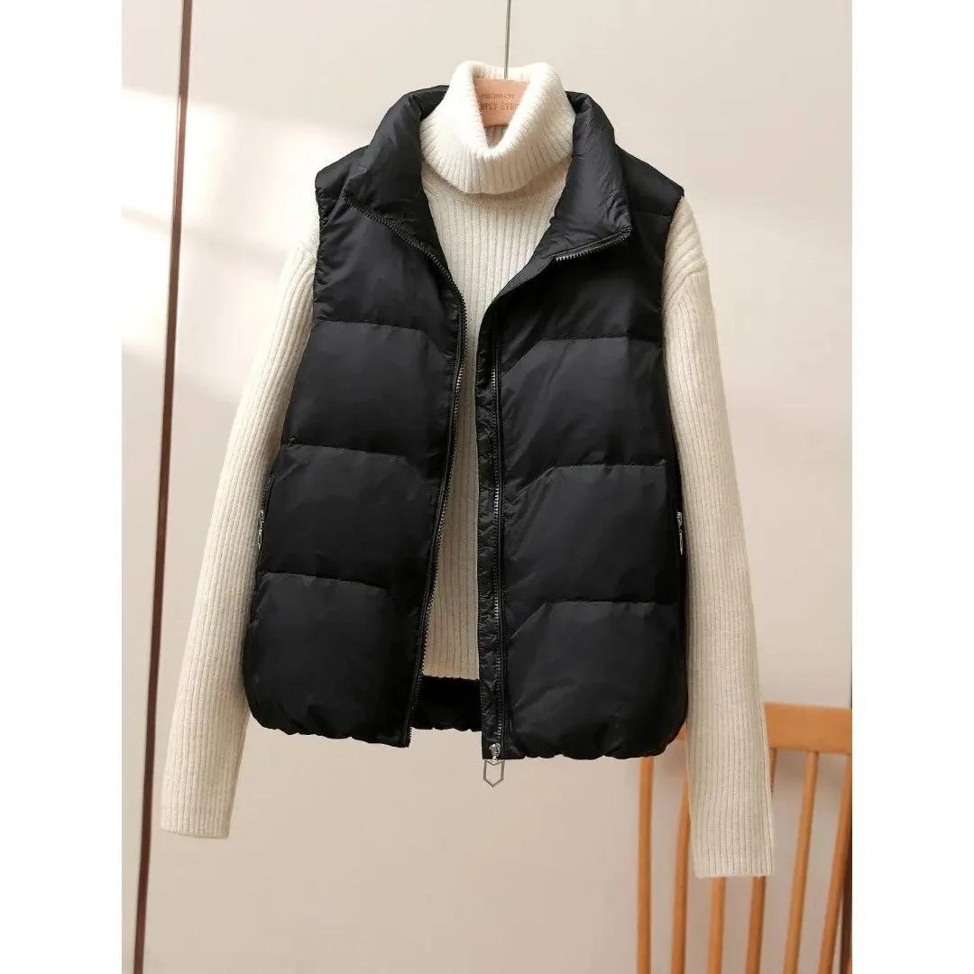冬季新款羽绒服马甲女短款2023新款秋冬韩版宽松百搭时尚背心坎