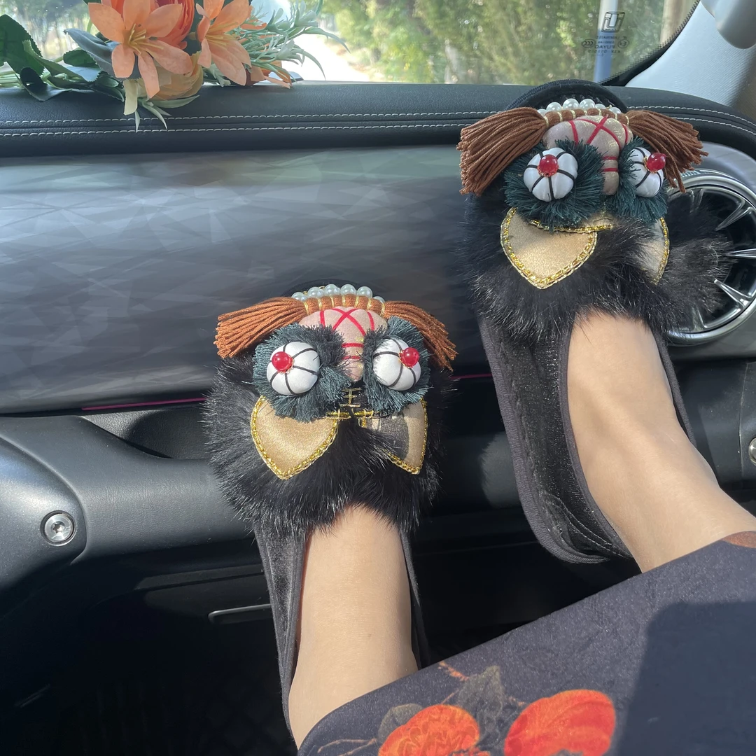 云舄坊手工千层底汉服绣花鞋虎头鞋舒适透气国风时尚休闲百搭平底