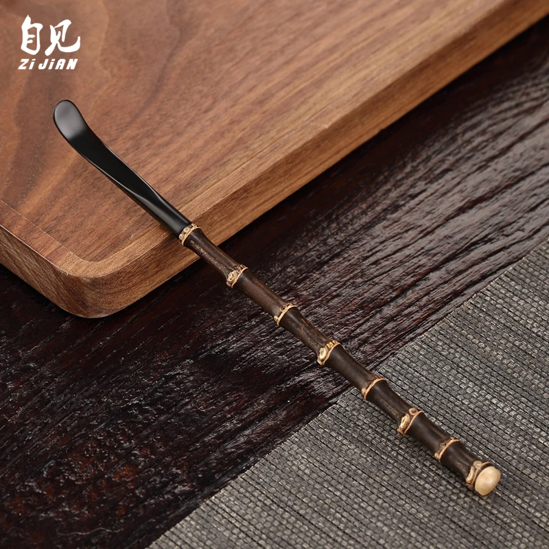 竹茶拨单个无漆茶勺功夫茶具茶道六君子配件日式茶艺茶匙茶扒茶荷