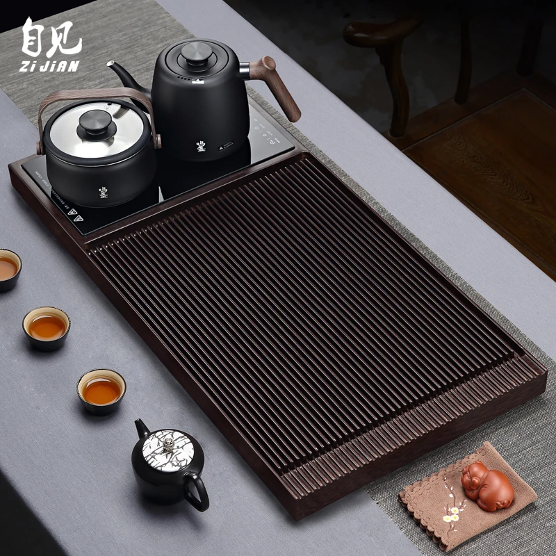 电木茶盘全自动上水烧水壶一体套装家用功夫茶具茶海办公大茶台