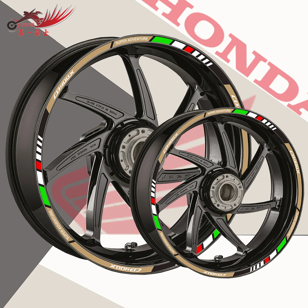 适用本田CB400X贴纸改装轮毂贴花防水反光轮辋铝轮版画贴膜拉花