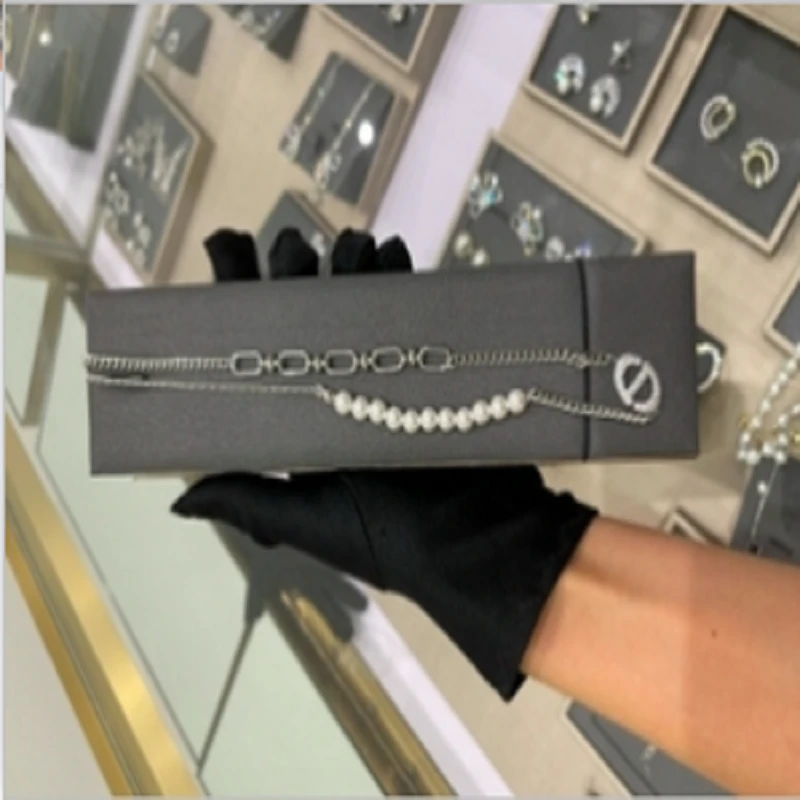 铜合金仿珍珠项链 简约百搭饰品法式设计感时尚拼接项链TSJ9007