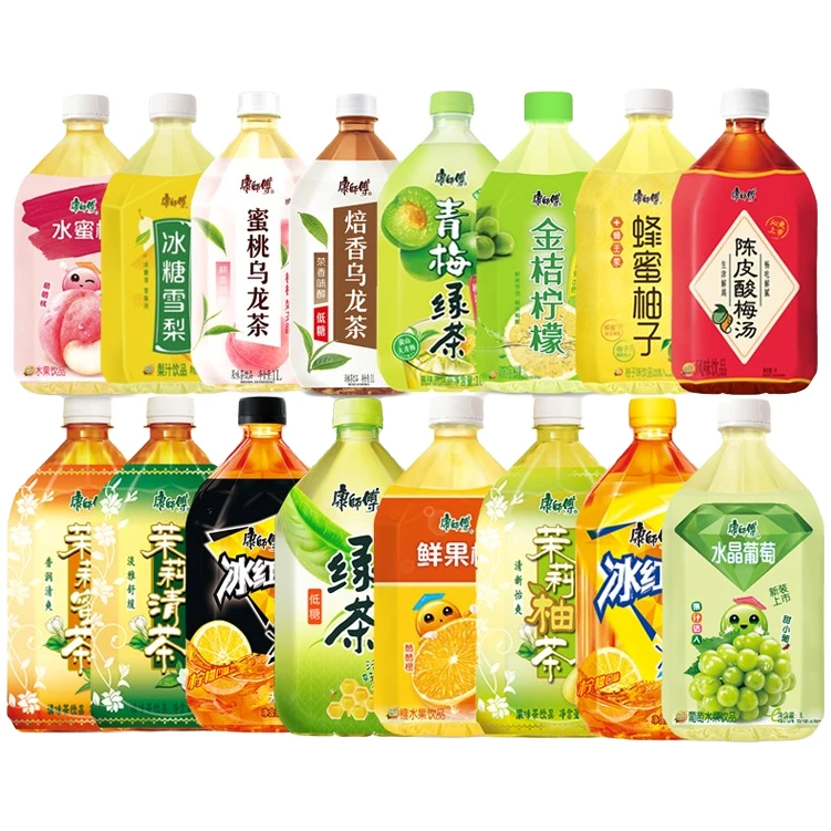 康师傅饮料1L瓶冰红茶水蜜桃鲜果橙绿茶乌龙蜜茶清茶酸梅汤金桔