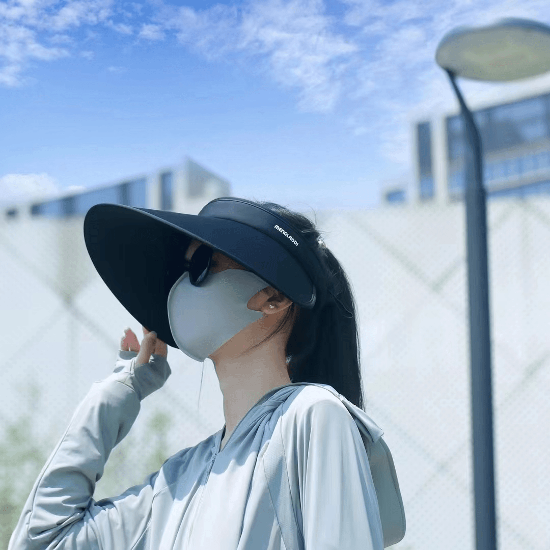 【专属】新款夏季双层冰丝空顶防晒帽女防紫外线显脸小户外遮阳帽子