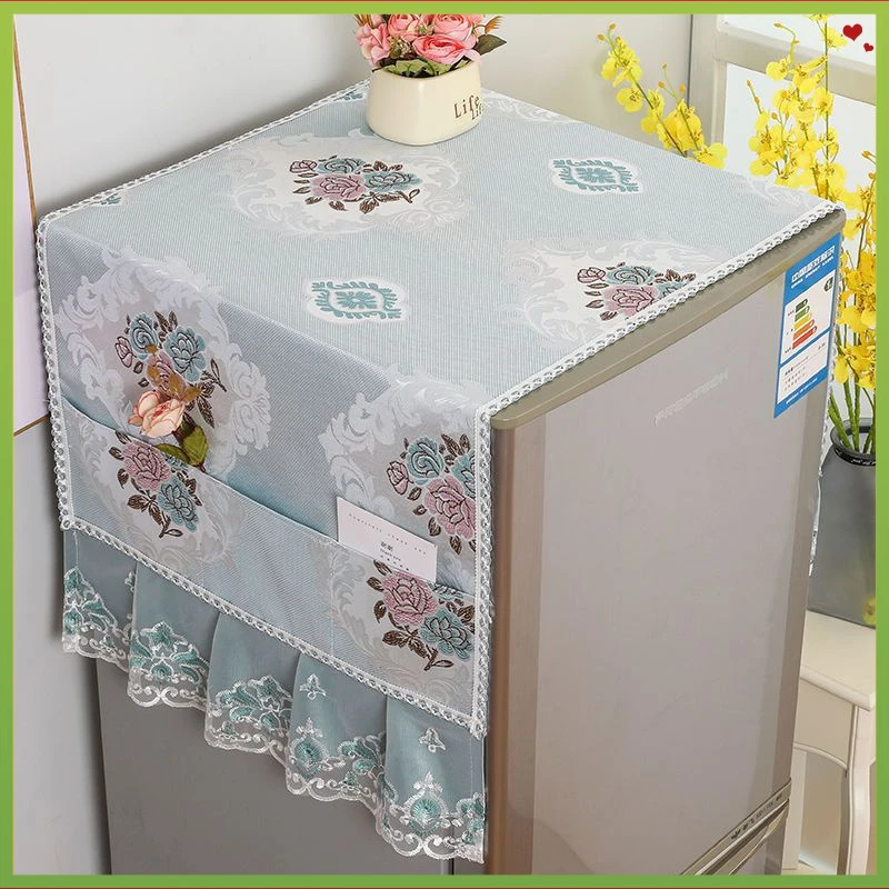 严选可水洗耐磨冰箱防尘保护罩微波炉通用盖巾单开门双开门冰甄选