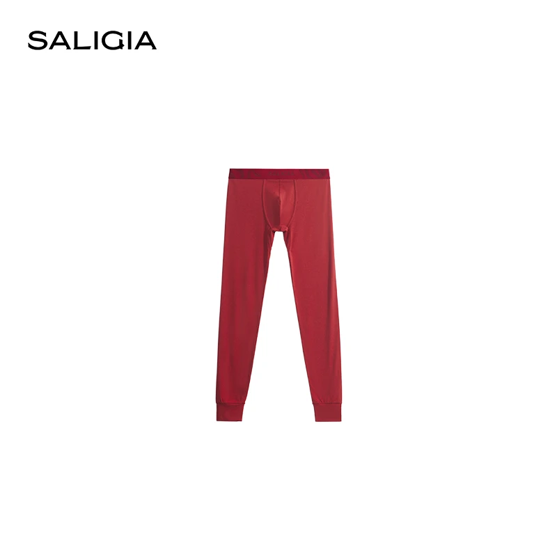 SALIGIA蛇年特别限定50S莫代尔棉兔毛混纺男士家居裤打底裤