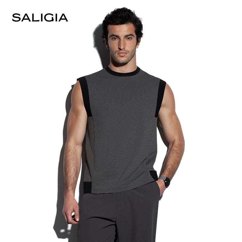 SALIGIA城市律动抗紫外线透气吸湿速干男士夏季无袖背心